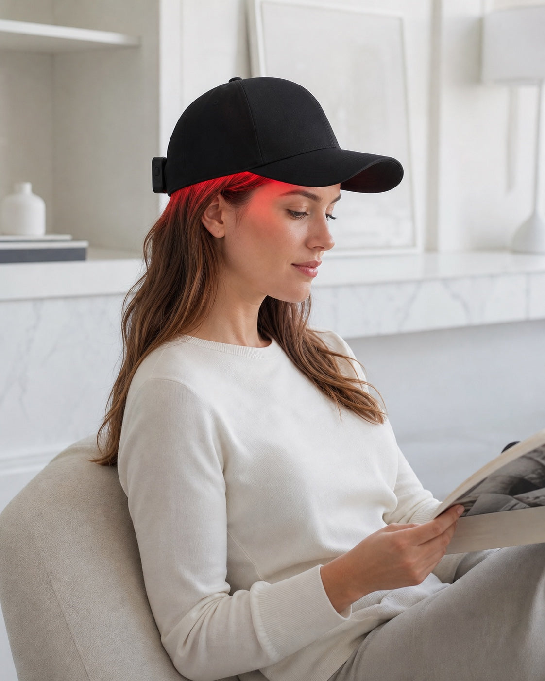 ANTARED cap avec LED int&eacute;gr&eacute;es pour une routine cheveux r&eacute;guli&egrave;re